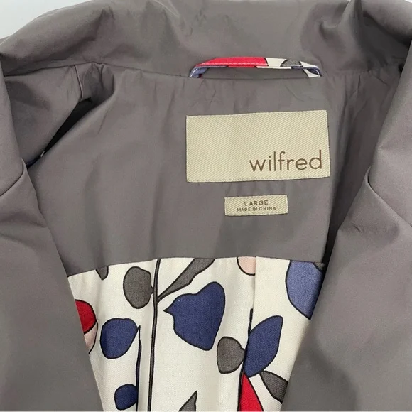 Aritzia Wilfred Trench Coat Women’s L Lined Button Up Belted Front Pockets - Picture 4 of 14